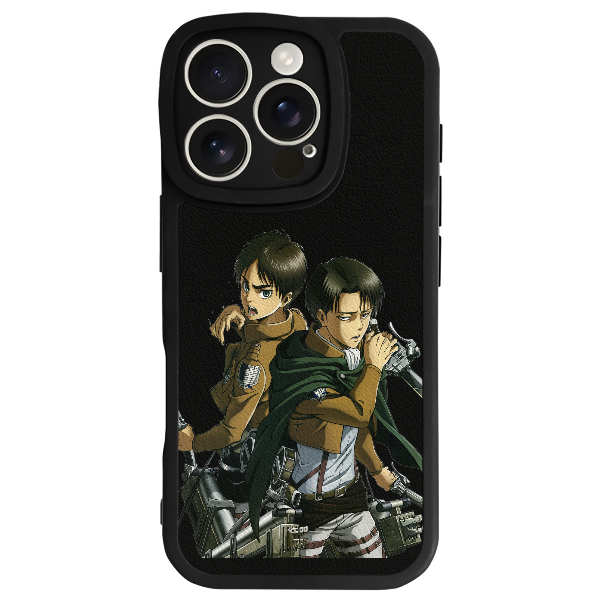 （画像用） 進撃の巨人 リヴァイ·アッカーマン Attack on Titan Levi Ackerman 【iPhone 16シリーズ対応】シリコンスマホケース（レザー調） 材質：シリコン
